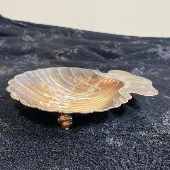 Brooklyn Antique Silver Plate Foot Trinket Dish E.G. Webster Son Patina Vintage - Picture 3 of 10